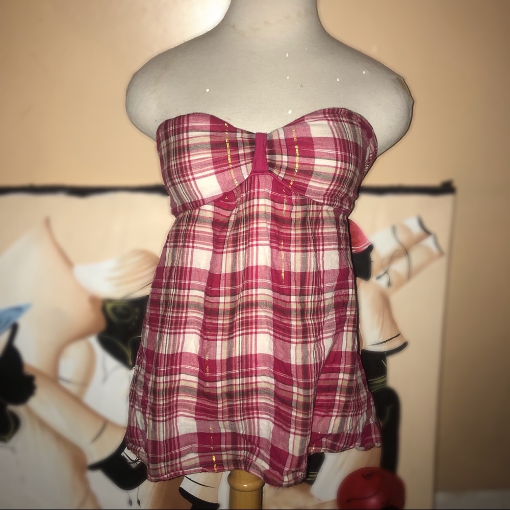 Strapless picnic top! ❤️🥰